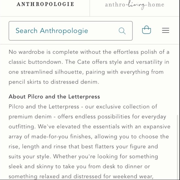 Anthro Pilcro Olive Cargo Pocket Buttondown Shirt Top - Picture 11 of 13